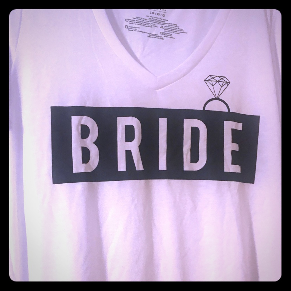 NWT white V Neck Bride blouse